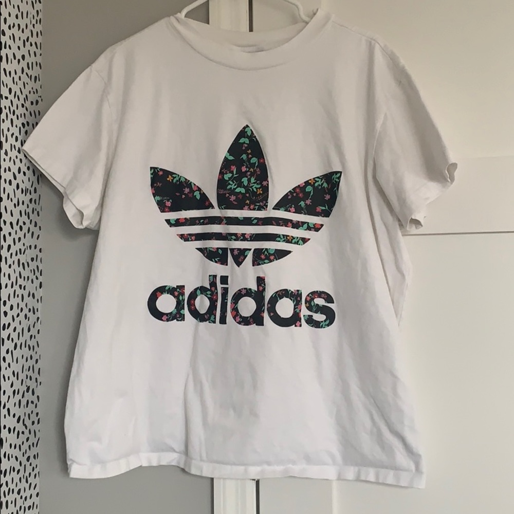 Adidas floral t-shirt
